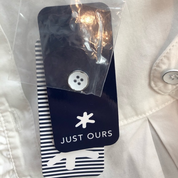 NWT Splendid Poplin Ruffle Button Down Top White - Picture 9 of 9